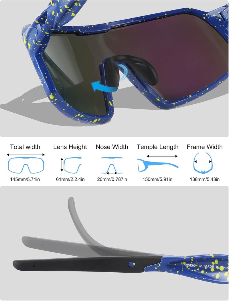 BangLong Polarized Sports Sunglasses for Men Women, UV Protection Sun Glasses for Baseball Running Cycling Fishing - Image 3